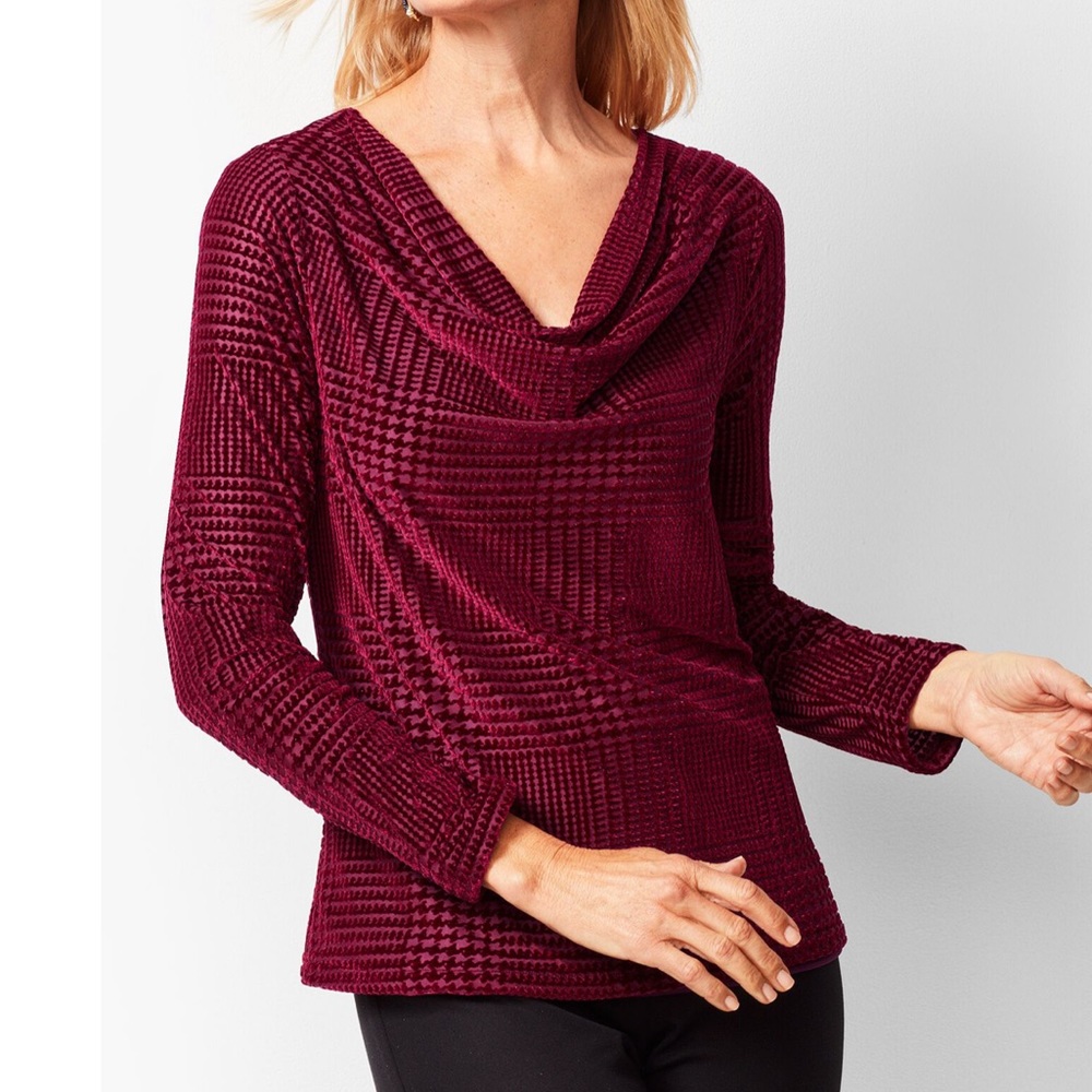 Talbots velvet top